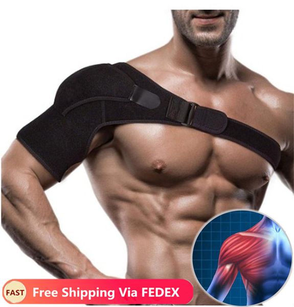 new arrival adjustable shoulder brace support strap wrap belt band pad shoulder care bandage black ing 
new arrival adjustable shoulder brace support strap wrap belt band pad shoulder care bandage black ing