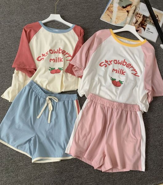 jdycg age-reducing easy to wear comfortable cotton strawberry printing small loose home clothes strawberry shorts short sleeve + shorts home, Blue;red
jdycg age-reducing easy to wear comfortable cotton strawberry printing small loose home clothes strawberry shorts short sleeve + shorts home, Blue;red