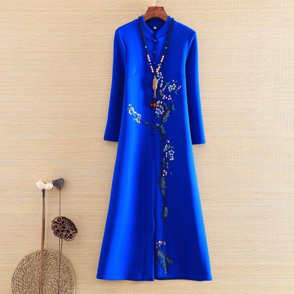 embro mill autumn & winter women floral trench coat chinese style retro hand painted plum elegant lady coat female -2xl, Red
embro mill autumn & winter women floral trench coat chinese style retro hand painted plum elegant lady coat female -2xl, Red