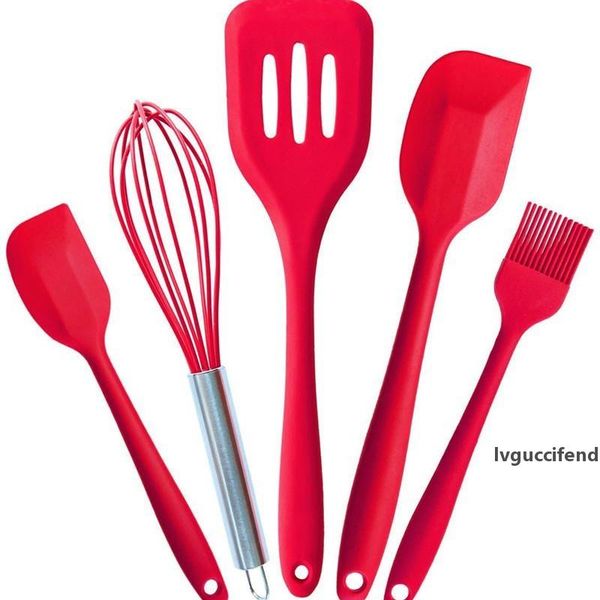 fda approved cooking tools silicone kitchen utensils set (5 piece) in hygienic solid coating t200507
fda approved cooking tools silicone kitchen utensils set (5 piece) in hygienic solid coating t200507