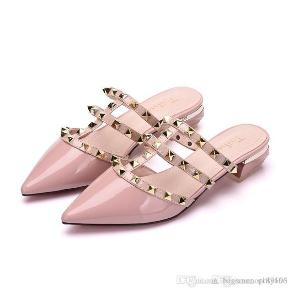 designer slides designer sandals red party women slippers rivets wedding half-to-single slipper shoes pointed low-heeled with lazy shoes, Black
designer slides designer sandals red party women slippers rivets wedding half-to-single slipper shoes pointed low-heeled with lazy shoes, Black