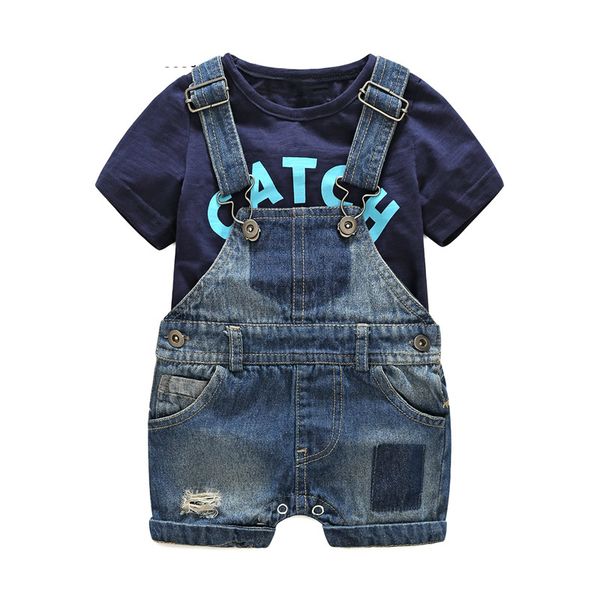 bebes newborn clothes cotton letter printed t-shirt with demin overalls baby boys clothes summer children clothing, White
bebes newborn clothes cotton letter printed t-shirt with demin overalls baby boys clothes summer children clothing, White