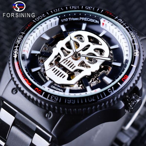 forsining european and american men's fashion hollow night light waterproof white skull automatic mechanical watch, Slivery;brown
forsining european and american men's fashion hollow night light waterproof white skull automatic mechanical watch, Slivery;brown