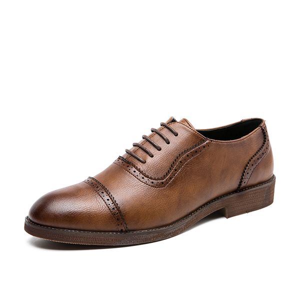 new artificial leather men dress shoes lace-up bullock business formal men oxfords shoes male wedding, Black
new artificial leather men dress shoes lace-up bullock business formal men oxfords shoes male wedding, Black