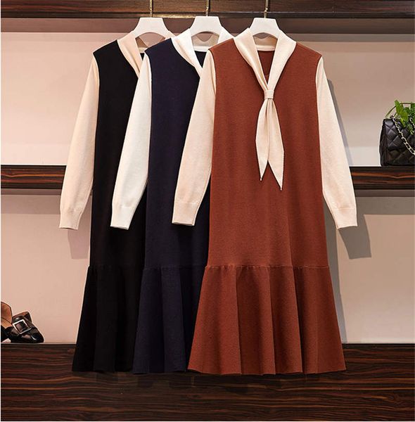 large size women's fat mm autumn and winter foreign air cover belly 150 pounds 160 dress fat sister younger age was thin sweater skirt, Black;gray
large size women's fat mm autumn and winter foreign air cover belly 150 pounds 160 dress fat sister younger age was thin sweater skirt, Black;gray