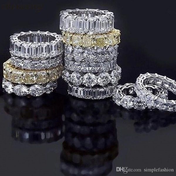 vecalon 18 styles eternity promise ring diamonds cz 925 sterling silver statement wedding band rings for women men jewelry gift, Slivery;golden
vecalon 18 styles eternity promise ring diamonds cz 925 sterling silver statement wedding band rings for women men jewelry gift, Slivery;golden