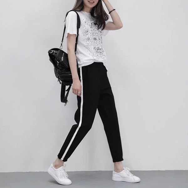 new spring ladies sports trousers jogging pants training pants elastic waist outdoor running, Black;blue
new spring ladies sports trousers jogging pants training pants elastic waist outdoor running, Black;blue