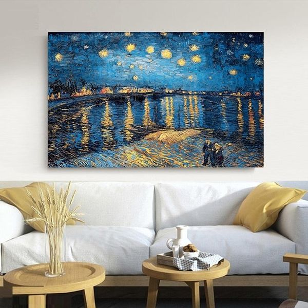 elegant poetry starry night on the rhone river by vincent van gogh famous artist canvas painting wall art prints wall picture home decor
elegant poetry starry night on the rhone river by vincent van gogh famous artist canvas painting wall art prints wall picture home decor