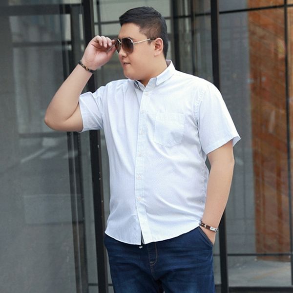 men's casual shirts plain white business men fashion large big short sleeve plus size shirt, White;black
men's casual shirts plain white business men fashion large big short sleeve plus size shirt, White;black