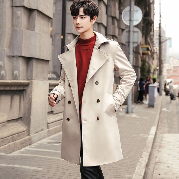 trench men's 2020 autumn england street long coat homme solid smart casual overwear men clothing male outwear hot, Tan;black
trench men's 2020 autumn england street long coat homme solid smart casual overwear men clothing male outwear hot, Tan;black