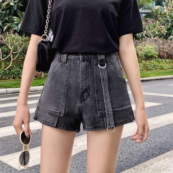 frn9a 2020 fat and shorts mm new large size women's clothing korean style fashion high waist slimming all-match wide leg denim a- line, Blue
frn9a 2020 fat and shorts mm new large size women's clothing korean style fashion high waist slimming all-match wide leg denim a- line, Blue