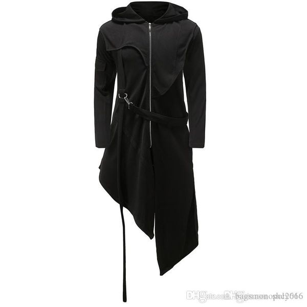 autumn selling mens designer new personality irregular fashion wild windbreaker casual warm self-cultivation zipper hooded long coat, Black
autumn selling mens designer new personality irregular fashion wild windbreaker casual warm self-cultivation zipper hooded long coat, Black