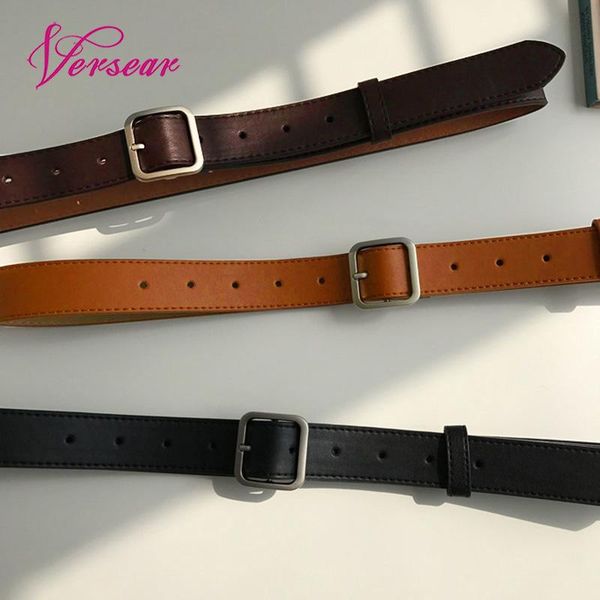 versear women fashion pu belt vintage buckle waist strap waistband pin buckle belts for jeans dress shorts pants, Black;brown
versear women fashion pu belt vintage buckle waist strap waistband pin buckle belts for jeans dress shorts pants, Black;brown