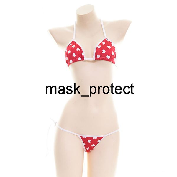 two-dimensional personality mosaic love bikini suit girls' printed straps dead water underwear pajamas, White;black
two-dimensional personality mosaic love bikini suit girls' printed straps dead water underwear pajamas, White;black