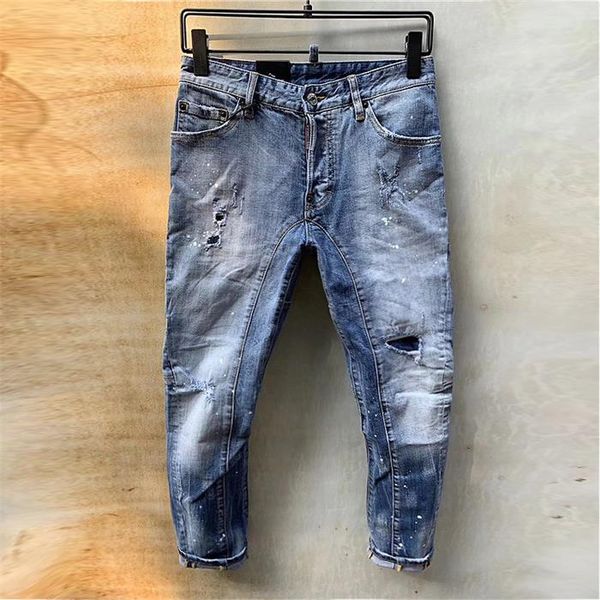 wholesale- clothes men jeans fashionable ankle zipper destroyed soft and comfortable pattern skinny ripped masticate jeans, Blue
wholesale- clothes men jeans fashionable ankle zipper destroyed soft and comfortable pattern skinny ripped masticate jeans, Blue