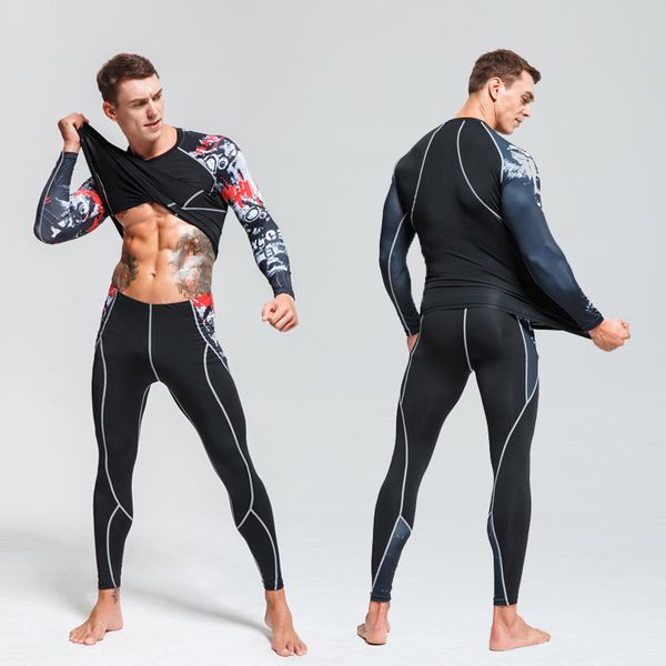 new mens compression tracksuit sport shirt running sets fitness pants jogging leggings suits men workout gym shirt suit, Black;blue
new mens compression tracksuit sport shirt running sets fitness pants jogging leggings suits men workout gym shirt suit, Black;blue