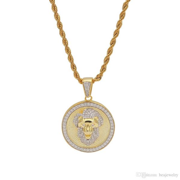 hip hop cubic zircon shiny lion head pendant necklace charms for men women gold silver color jewelry 
hip hop cubic zircon shiny lion head pendant necklace charms for men women gold silver color jewelry