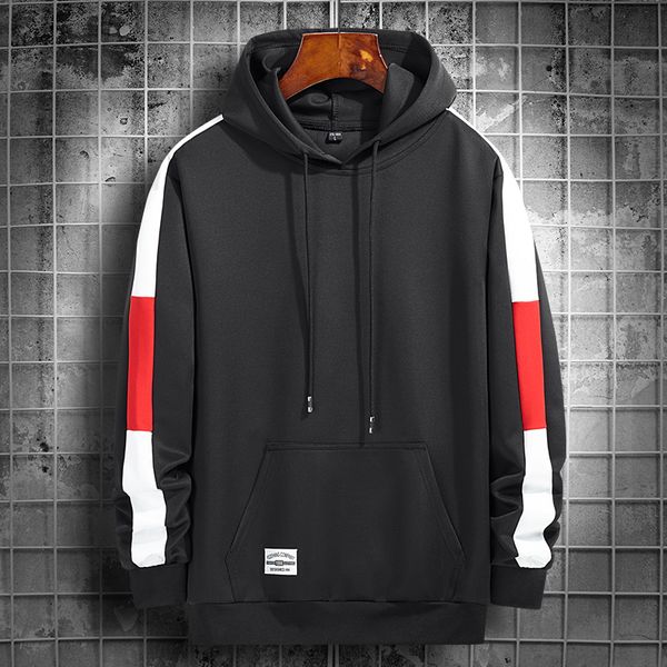 men autumn casual loose hoodies handsome cool patchwork hooded hoodies long sleeve o-neck sports sweatshirt plus size, Black
men autumn casual loose hoodies handsome cool patchwork hooded hoodies long sleeve o-neck sports sweatshirt plus size, Black