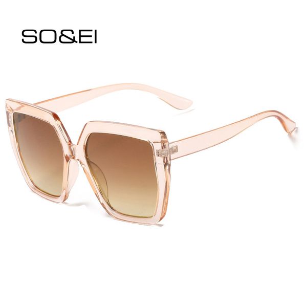 so&ei fashion oversized square women sunglasses vintage cat eye female sun glasses men gradient big shades uv400 retro eyewear, White;black
so&ei fashion oversized square women sunglasses vintage cat eye female sun glasses men gradient big shades uv400 retro eyewear, White;black