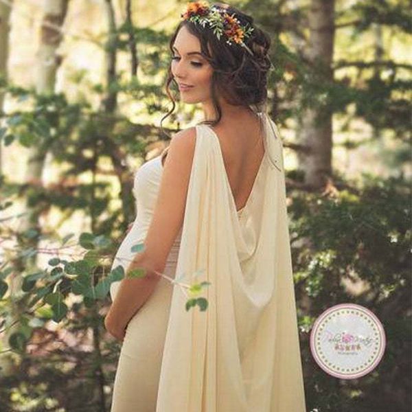 maternity dresses elegant women pregnants pgraphy props off shoulder sleeveless maternity solid dress robe fluttering cloak, White
maternity dresses elegant women pregnants pgraphy props off shoulder sleeveless maternity solid dress robe fluttering cloak, White