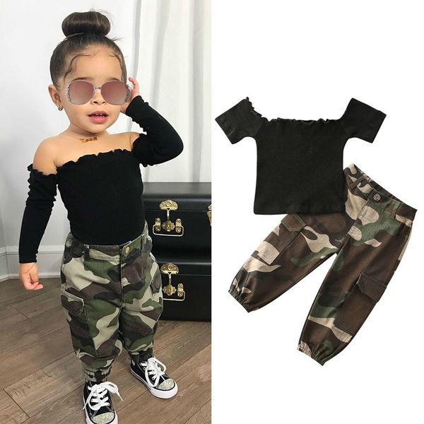 1-6y мода для новорожденных младенцев одежда для девочек наборы с коротким рукавом плеча t рубашки топы + камуфляжные штаны 2pcs, White
1-6y мода для новорожденных младенцев одежда для девочек наборы с коротким рукавом плеча t рубашки топы + камуфляжные штаны 2pcs, White