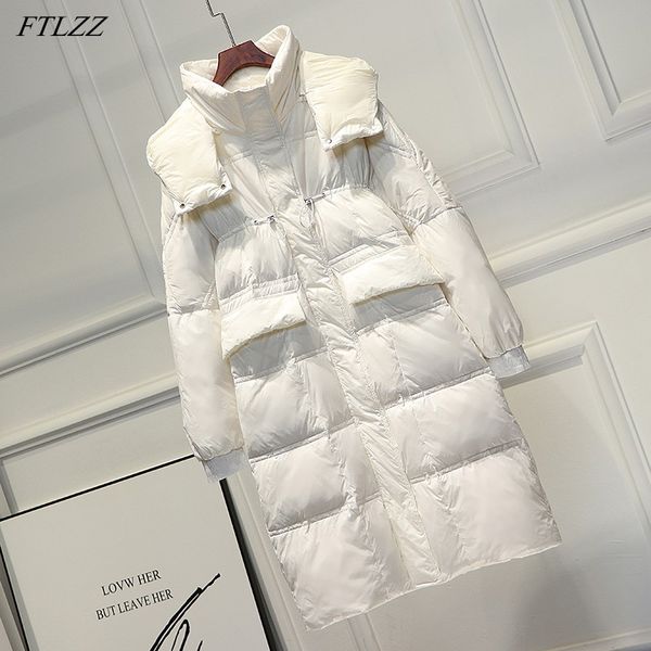 women's down & parkas ftlzz winter women detachable hooded loose long coat 90% white duck thickness warm stand collar outwear, Black
women's down & parkas ftlzz winter women detachable hooded loose long coat 90% white duck thickness warm stand collar outwear, Black