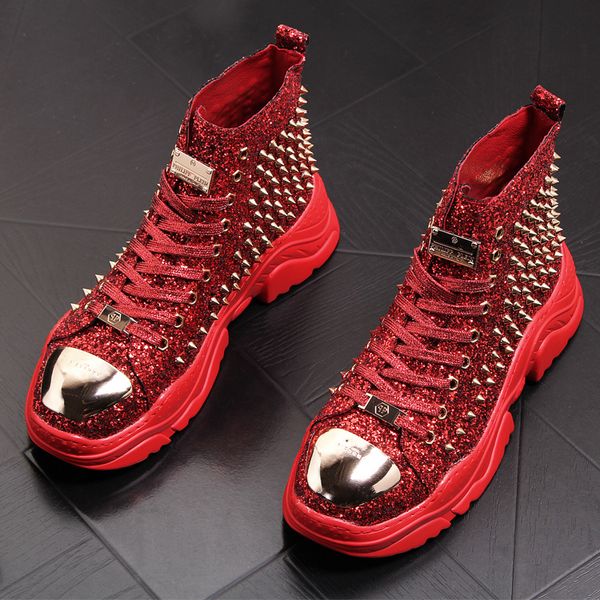 trend men's loafers designer sneakers rivet shoes punk hip-hop high men casual platform shoes height increasing, Black
trend men's loafers designer sneakers rivet shoes punk hip-hop high men casual platform shoes height increasing, Black