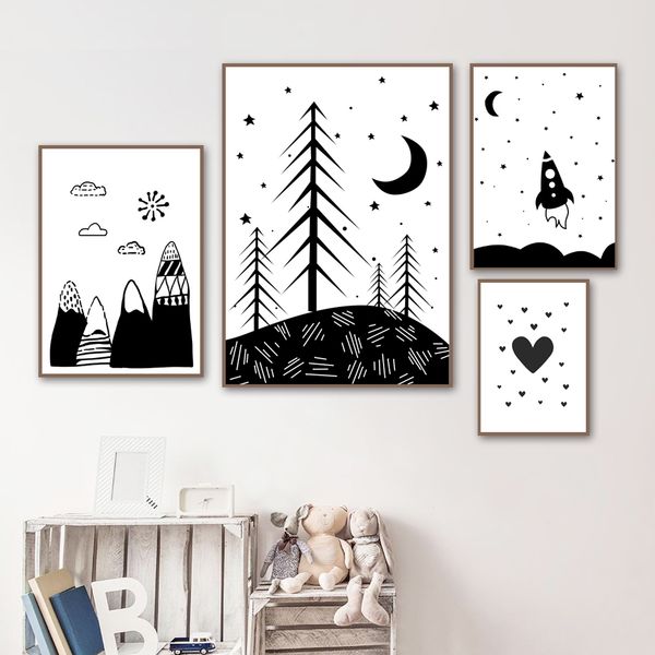 abstract black white heart mountain moon cloud canvas painting nordic posters and prints wall art pictures for kids room decor
abstract black white heart mountain moon cloud canvas painting nordic posters and prints wall art pictures for kids room decor