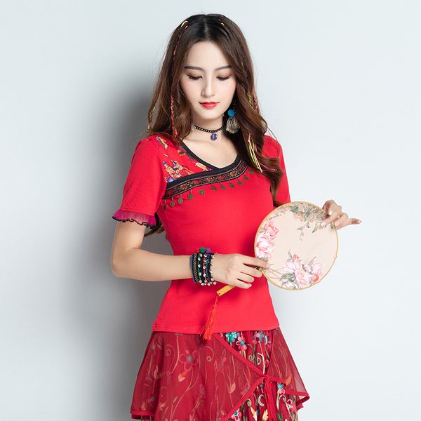 women's blouses & shirts kyqiao blusa feminina ethnic woman spring mexico style vintage hippie long sleeve red black embroidery shirt, White
women's blouses & shirts kyqiao blusa feminina ethnic woman spring mexico style vintage hippie long sleeve red black embroidery shirt, White