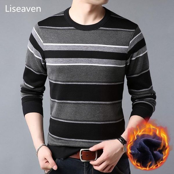 liseaven pullover sweater men fleece winter sweaters warm knitwear pullovers men's clothing, White;black
liseaven pullover sweater men fleece winter sweaters warm knitwear pullovers men's clothing, White;black