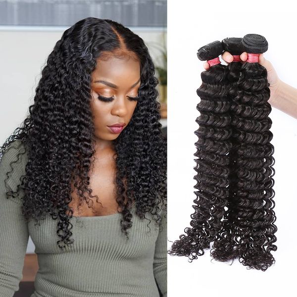 deep wave double weft bundles with closure brazilian human hair natural color bundles and 4x4 swiss lace closure, Black
deep wave double weft bundles with closure brazilian human hair natural color bundles and 4x4 swiss lace closure, Black