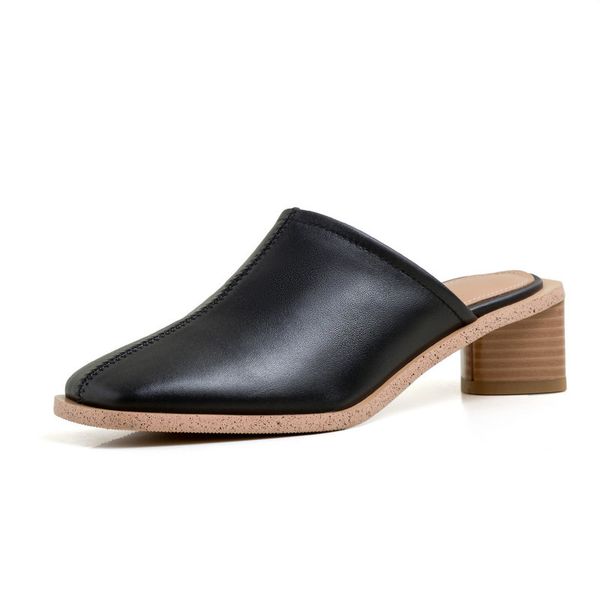 100% cow leather 4cm med heels shoes woman slippers square toe summer shoes woman fashion mules slipper ladies, Black
100% cow leather 4cm med heels shoes woman slippers square toe summer shoes woman fashion mules slipper ladies, Black