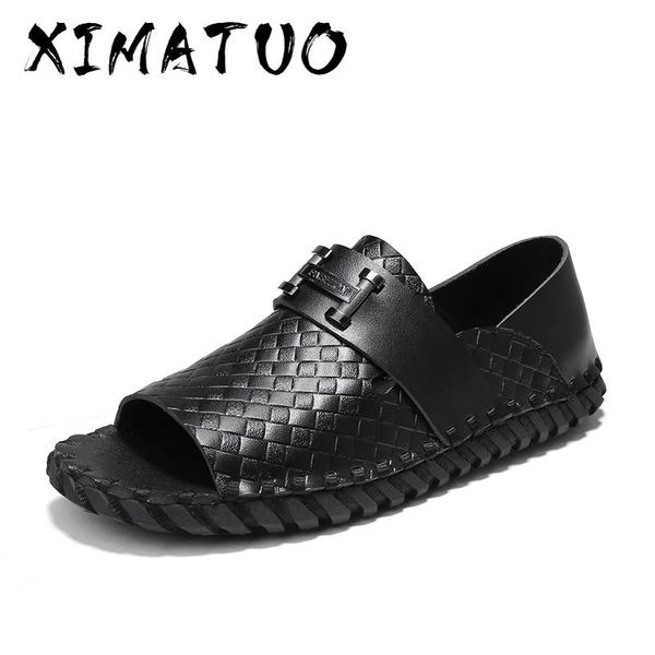 sandals men's fashion casual genuine leather summer shoes handmade for male soft walking beach sandalias sandal slides, Black
sandals men's fashion casual genuine leather summer shoes handmade for male soft walking beach sandalias sandal slides, Black