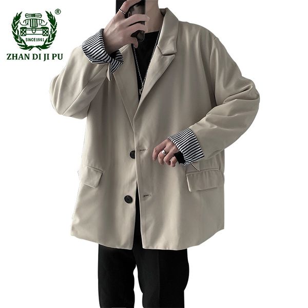 men's suits & blazers solid color men oversized korean style casual fashion streetwear trend wild jackets male blazer masculino, White;black
men's suits & blazers solid color men oversized korean style casual fashion streetwear trend wild jackets male blazer masculino, White;black