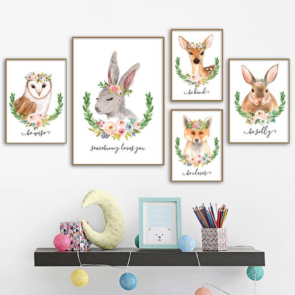 watercolor animal nursery canvas poster prints deer rabbit wall art painting nordic decoration pictures kid room home decor
watercolor animal nursery canvas poster prints deer rabbit wall art painting nordic decoration pictures kid room home decor