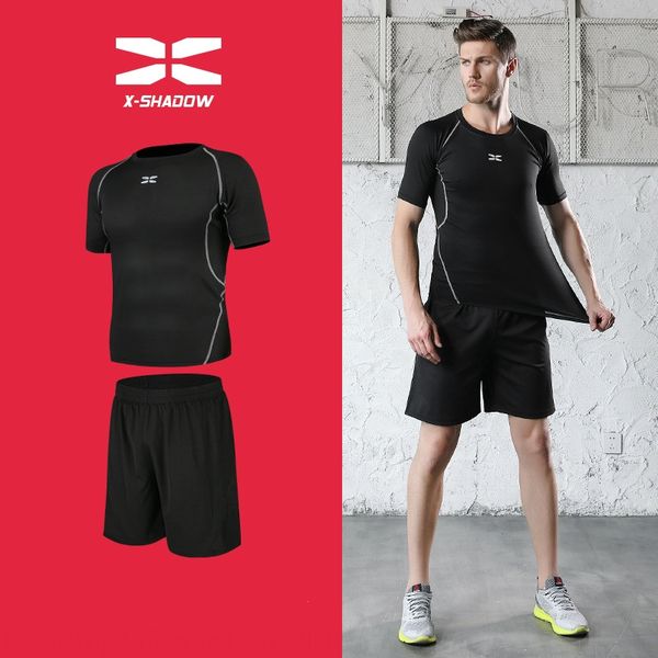 2020 new men's casual outdoor outdoor sports sports quick-drying clothes short sleeve running suit two-piece set, Black
2020 new men's casual outdoor outdoor sports sports quick-drying clothes short sleeve running suit two-piece set, Black