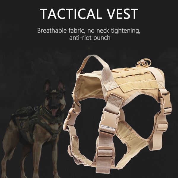 tactical dog harness k9 working pet collar small large dog harness service vest with handle pet products
tactical dog harness k9 working pet collar small large dog harness service vest with handle pet products