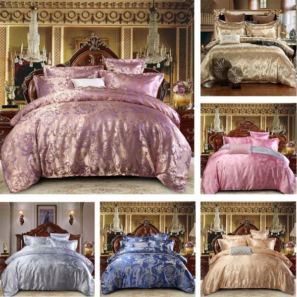 bedding sets four-piece set luxury comforter wedding european-style satin jacquard duvet cover
bedding sets four-piece set luxury comforter wedding european-style satin jacquard duvet cover