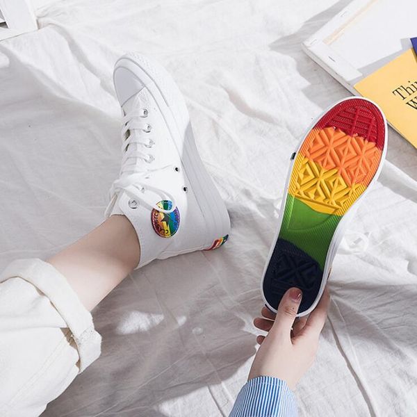 new fashion black breathable classic sneakers rainbow sole high vulcanized women canvas shoes casual mx200801
new fashion black breathable classic sneakers rainbow sole high vulcanized women canvas shoes casual mx200801