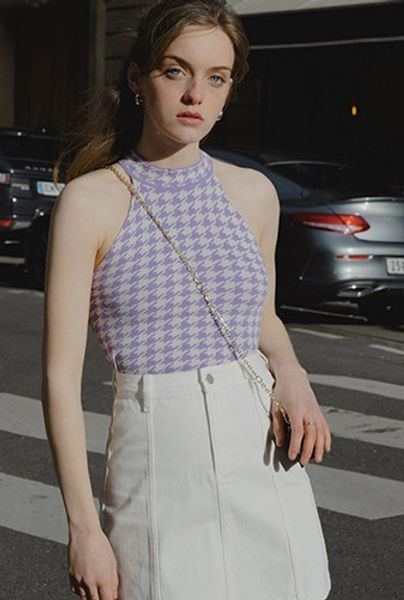 2020 new taro purple bird lattice neck knitted base camisole female wearing outside vest vest, Camo
2020 new taro purple bird lattice neck knitted base camisole female wearing outside vest vest, Camo