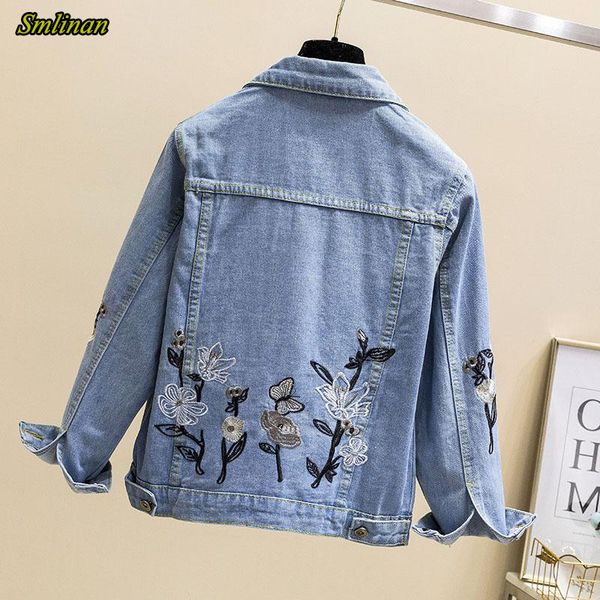 women's jackets smlinan 2021 spring fashion embroidery floral vintage denim jacket women single breasted casual punk streetwear coat fe, Black;brown
women's jackets smlinan 2021 spring fashion embroidery floral vintage denim jacket women single breasted casual punk streetwear coat fe, Black;brown