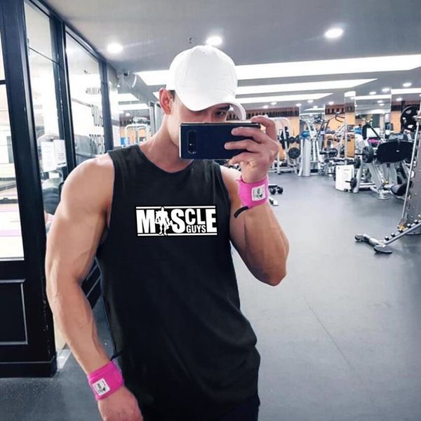 men' tank clothing workout summer mesh fitness casual fashion gym men sports bodybuilding singlets sleeveless quick dry vest, White;black
men' tank clothing workout summer mesh fitness casual fashion gym men sports bodybuilding singlets sleeveless quick dry vest, White;black