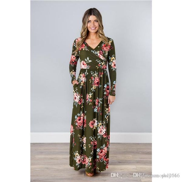women dress v neck summer pleated long sleeve elegant flower print lady bodycon waist skirt casual loose waist split dresses size s-xl d2, Black;gray
women dress v neck summer pleated long sleeve elegant flower print lady bodycon waist skirt casual loose waist split dresses size s-xl d2, Black;gray