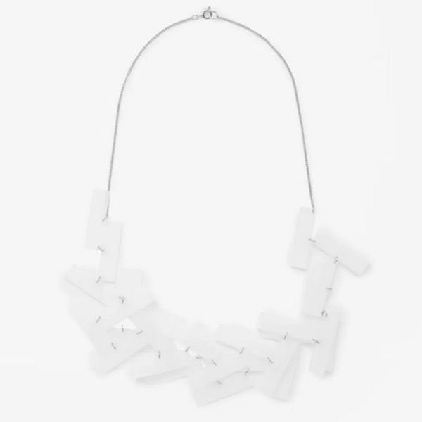 overlapping white resin sheet geometric plastic arts multilayer exaggerated necklace wholesale, Silver
overlapping white resin sheet geometric plastic arts multilayer exaggerated necklace wholesale, Silver