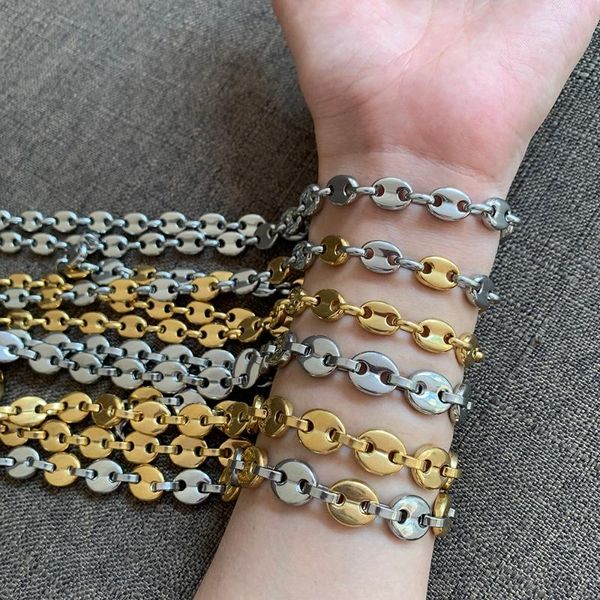 8mm 11mm 13mmcoffee bean necklace bracelet stainless steel link chains handmade jewelry gold filled gifts 7-34inch, Silver
8mm 11mm 13mmcoffee bean necklace bracelet stainless steel link chains handmade jewelry gold filled gifts 7-34inch, Silver
