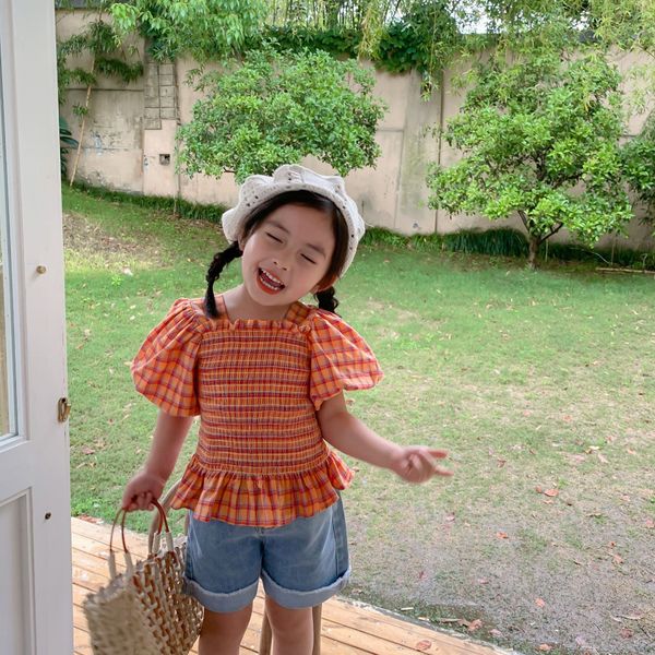 2020 новых детская одежда девочек вверх детская одежда рубашки клетчатые рубашки талии французский ребенок пузырь рукав топ, White;black 
2020 новых детская одежда девочек вверх детская одежда рубашки клетчатые рубашки талии французский ребенок пузырь рукав топ, White;black