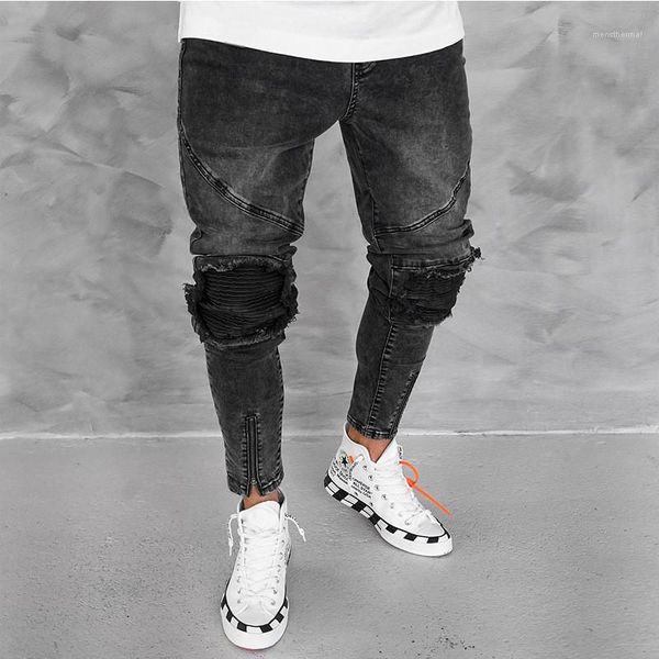 casual jeans slim straight zipper long pants fashion stress style slip male clothing mens designer panelled, Blue
casual jeans slim straight zipper long pants fashion stress style slip male clothing mens designer panelled, Blue