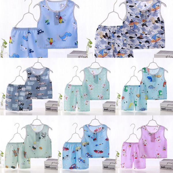 8rxed summer children's suit men's and women's baby cotton silk sleeveless air conditioning air conditioning vest home clothe, Blue
8rxed summer children's suit men's and women's baby cotton silk sleeveless air conditioning air conditioning vest home clothe, Blue
