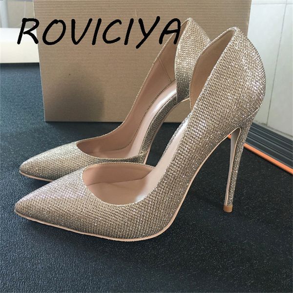 women pumps glitter pointed toe thin heels gold shoes woman 12 cm stiletto women party shoes lx003 roviciya, Black
women pumps glitter pointed toe thin heels gold shoes woman 12 cm stiletto women party shoes lx003 roviciya, Black