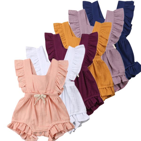 summer newborn baby girls bodysuits ruffle solid color strap backless toddler kids jumpsuits outfits infant beach sunsuit, Blue
summer newborn baby girls bodysuits ruffle solid color strap backless toddler kids jumpsuits outfits infant beach sunsuit, Blue